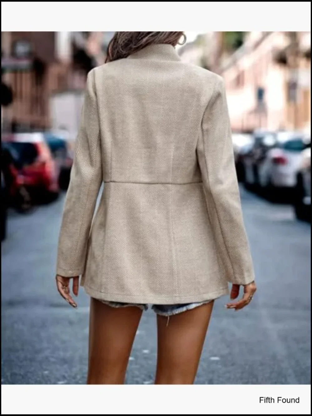 Women's Long Sleeve Notch Lapel Blazer Jacket Business Casual Office Wear - Picture 3 of 6